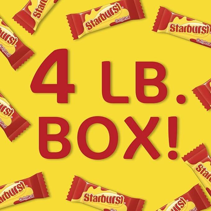 STARBURST Original Fun Size Chewy Candy Bulk Pack, 4 Pound Box - Image 2
