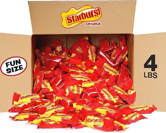 STARBURST Original Fun Size Chewy Candy Bulk Pack, 4 Pound Box